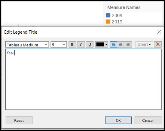 Figure 11: Renaming the legend