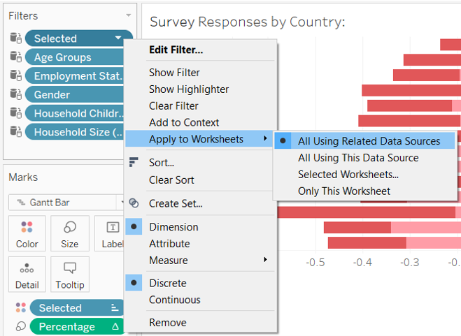Creating Calculated Field - Household Size (Groups)