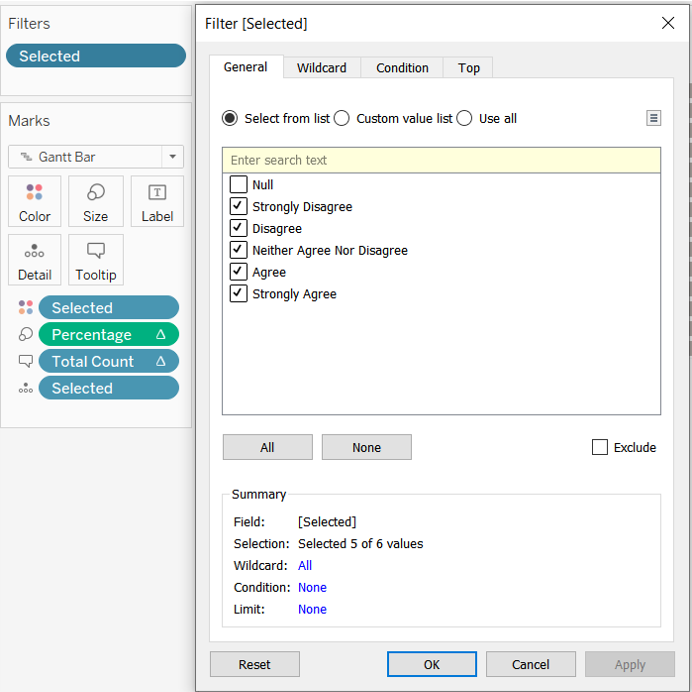 Filtering nulls