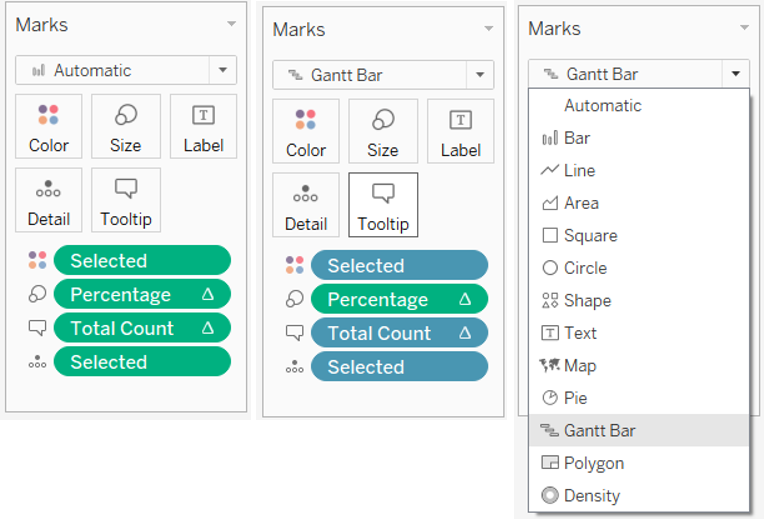 Populating the Marks card